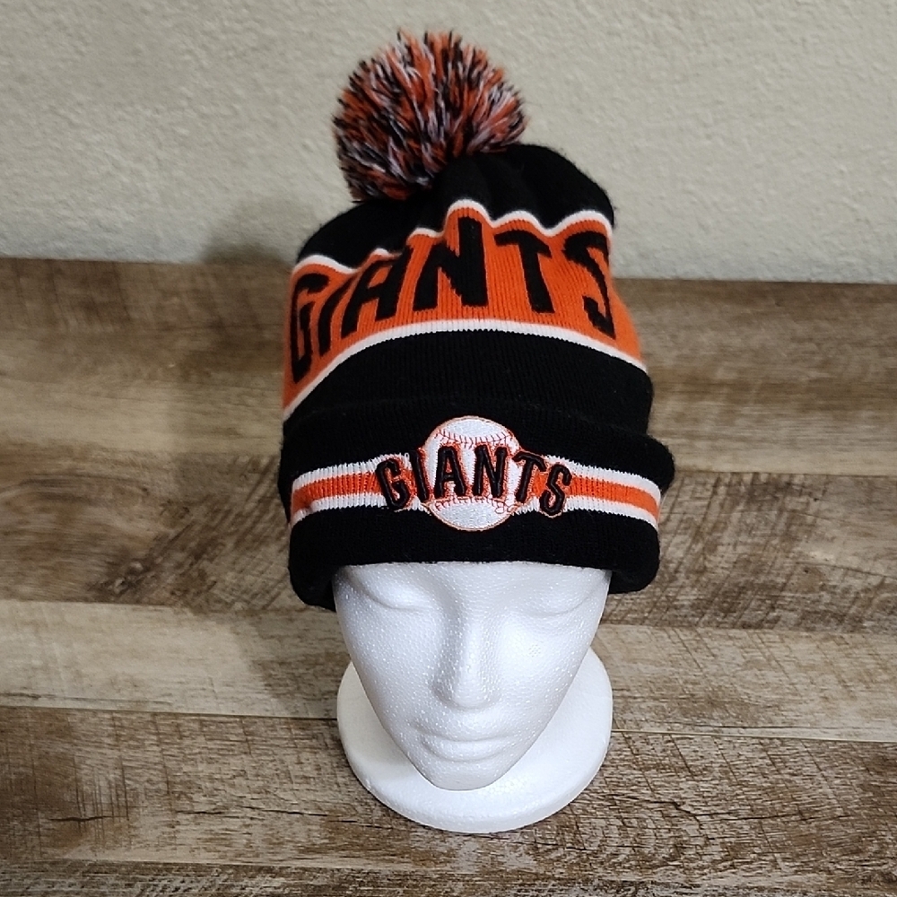 MLB Giants Black and Orange Knit Hat